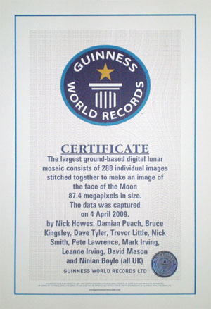 Guinness World Records Certificate